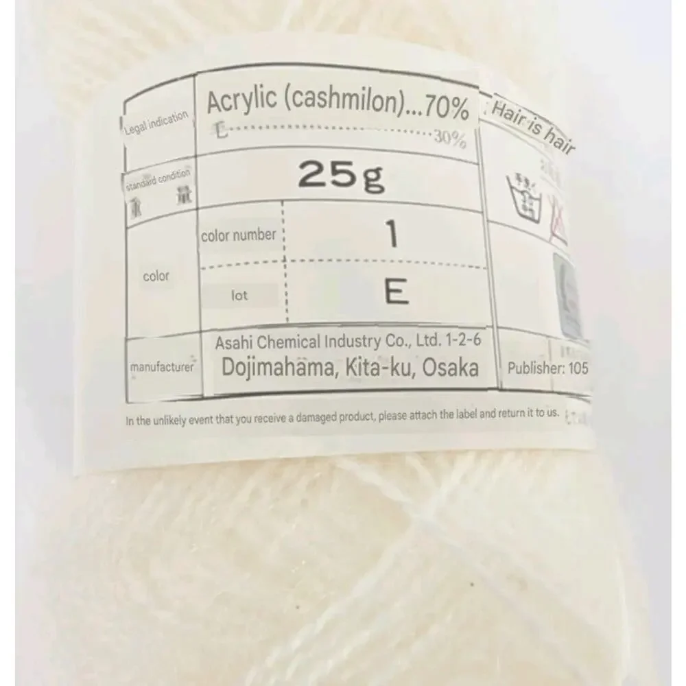 Hamanaka‎ Knitting Yarn Thread Color #1 Lot E White Lot of 10 U326